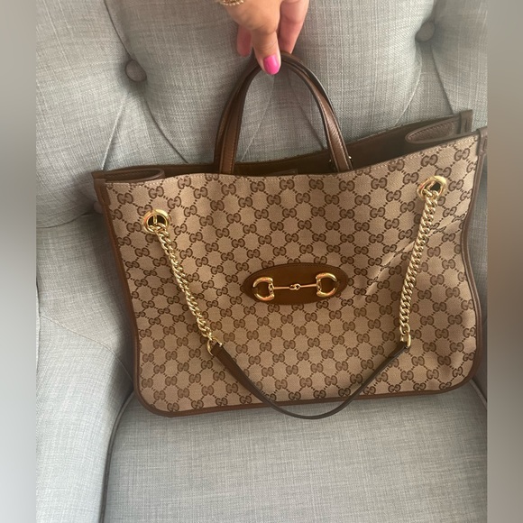 Authentic Gucci Horsebit 1955 Medium Tote Bag - Picture 4 of 13
